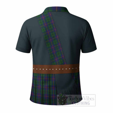 Carmichael Tartan Crest Polo Shirt Kilt Costume Style