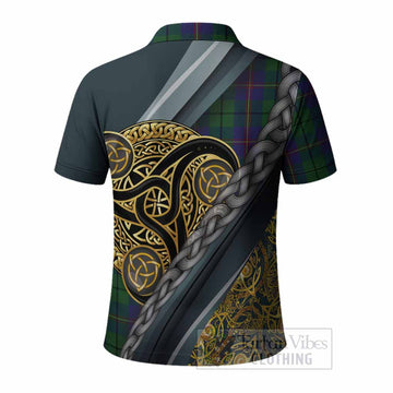Carmichael Tartan Crest Polo Shirt Scottish Triskele Celtic
