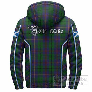 Carmichael Tartan Crest Sherpa Hoodie Scotland Coat of Arm Flag Style - Tartan Vibes Clothing
