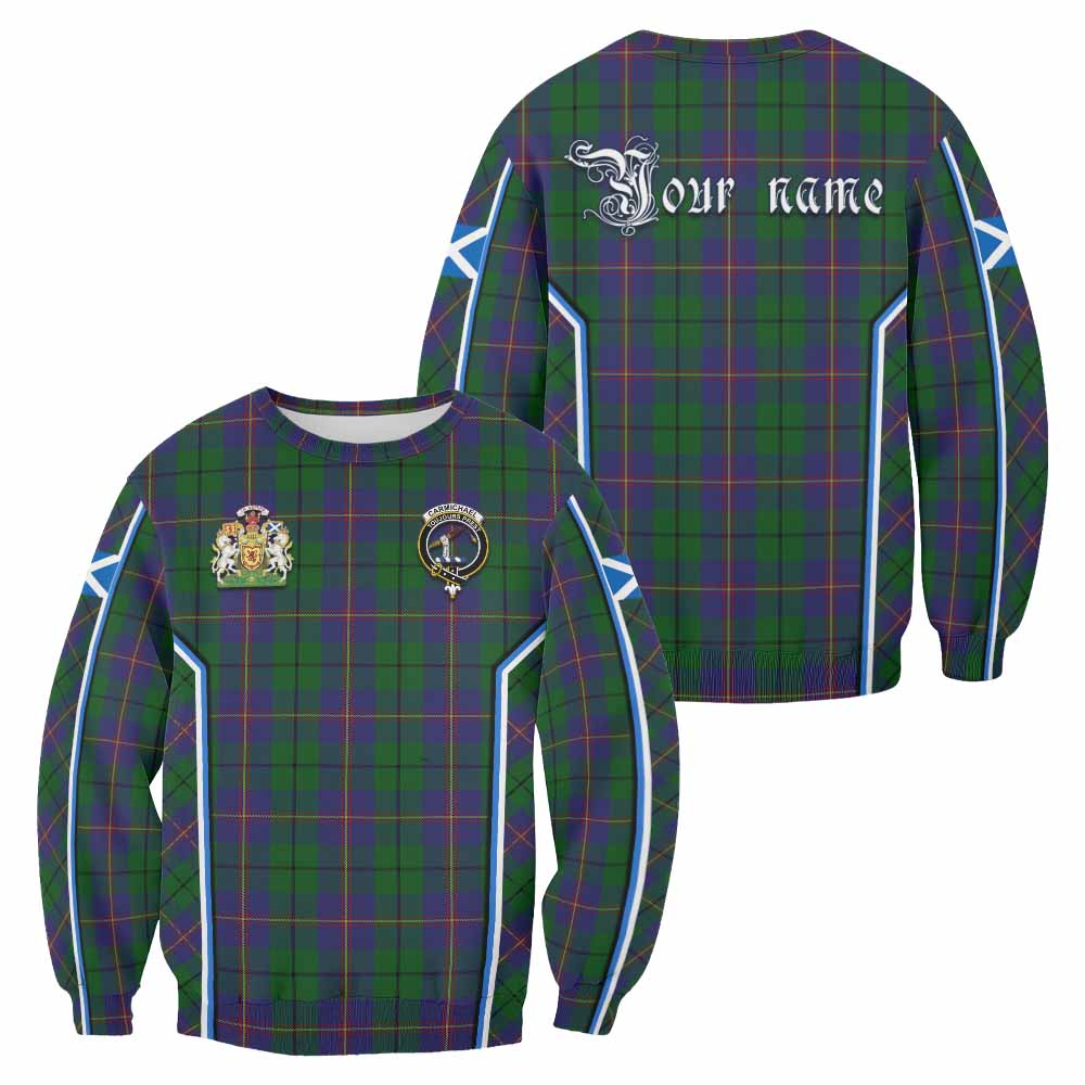 Carmichael Tartan Crest Sweatshirt Scotland Coat of Arm Flag Style - Tartan Vibes Clothing