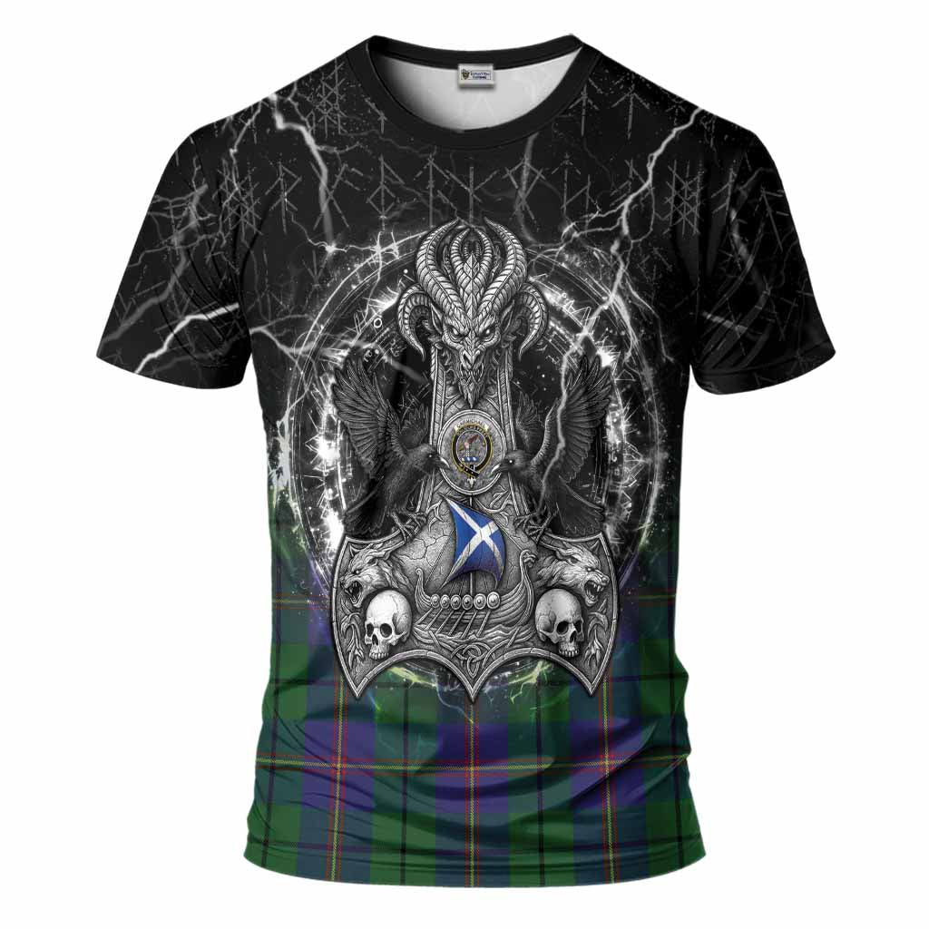 Carmichael Tartan Crest T-Shirt Celtic Odin's Raven Legacy