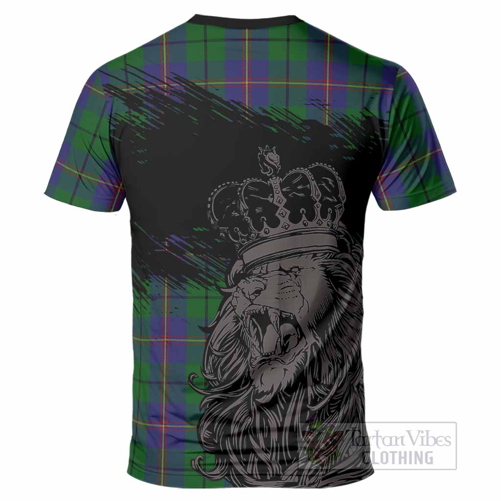 Carmichael Tartan Crest T-Shirt Crowned Lion Heritage Style