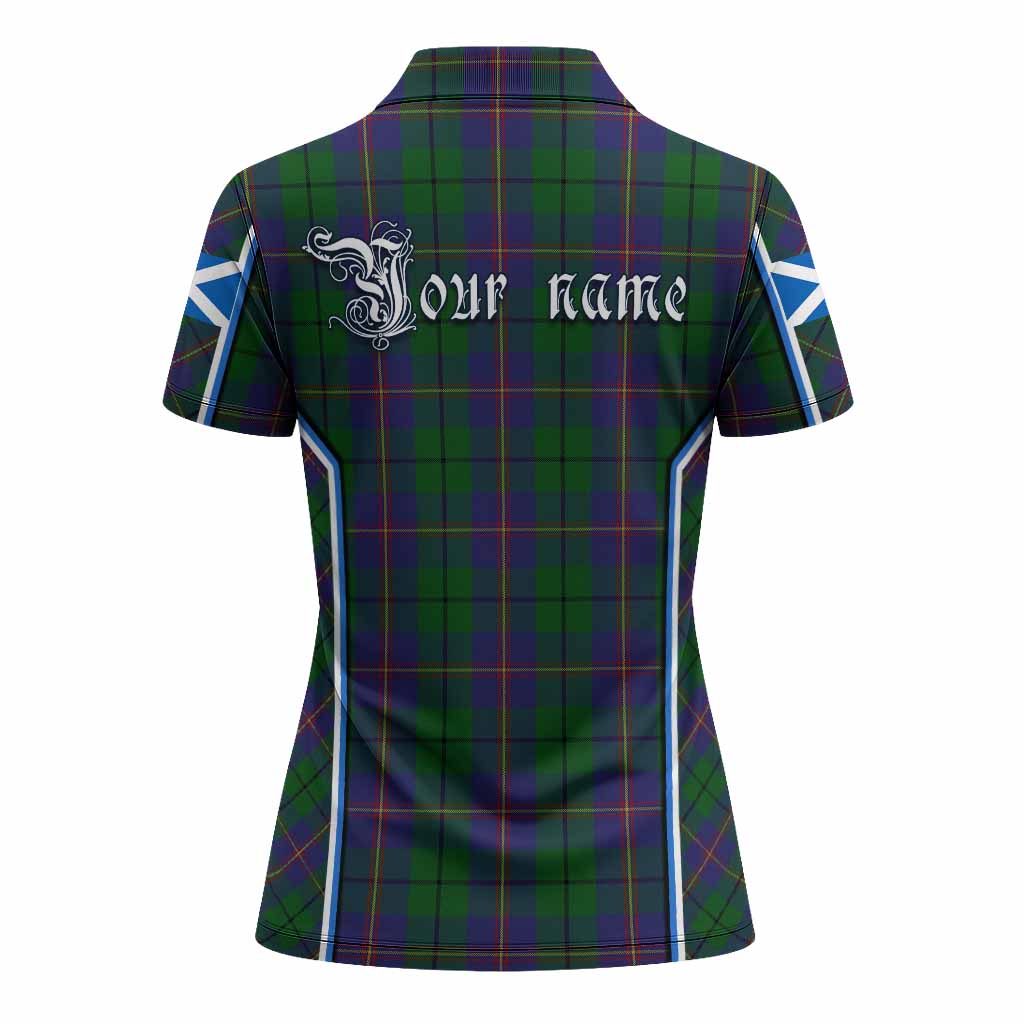 Carmichael Tartan Crest Women's Polo Shirt Scotland Coat of Arm Flag Style - Tartan Vibes Clothing