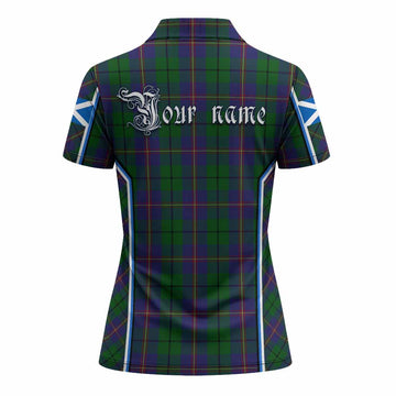 Carmichael Tartan Crest Women's Polo Shirt Scotland Coat of Arm Flag Style - Tartan Vibes Clothing