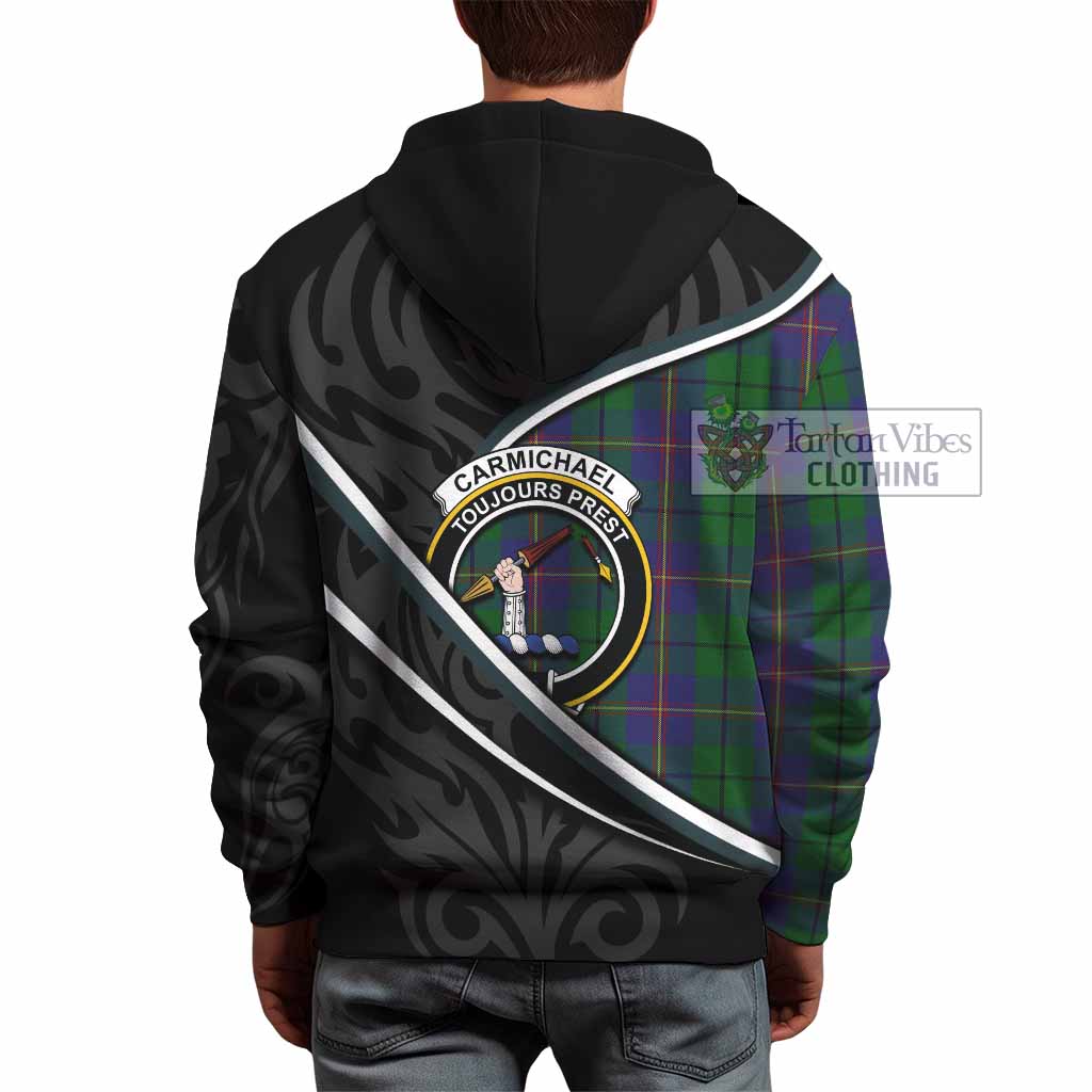 Carmichael Tartan Family Crest Hoodie Celtic Scottish Thistle Floral - Tartan Vibes Clothing