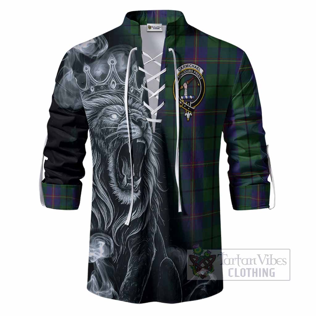 Carmichael Tartan Ghillie Shirt Roaring Lion Heritage