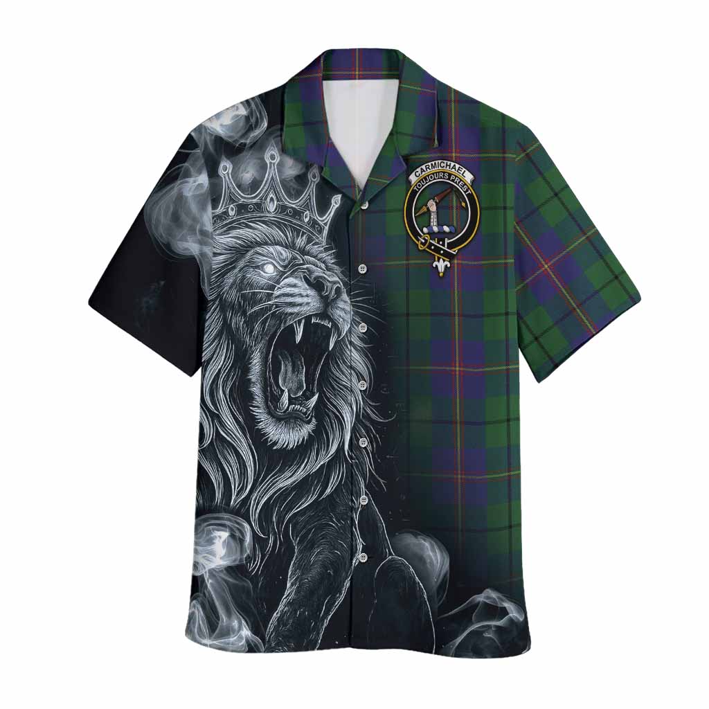 Carmichael Tartan Hawaiian Shirt Roaring Lion Heritage