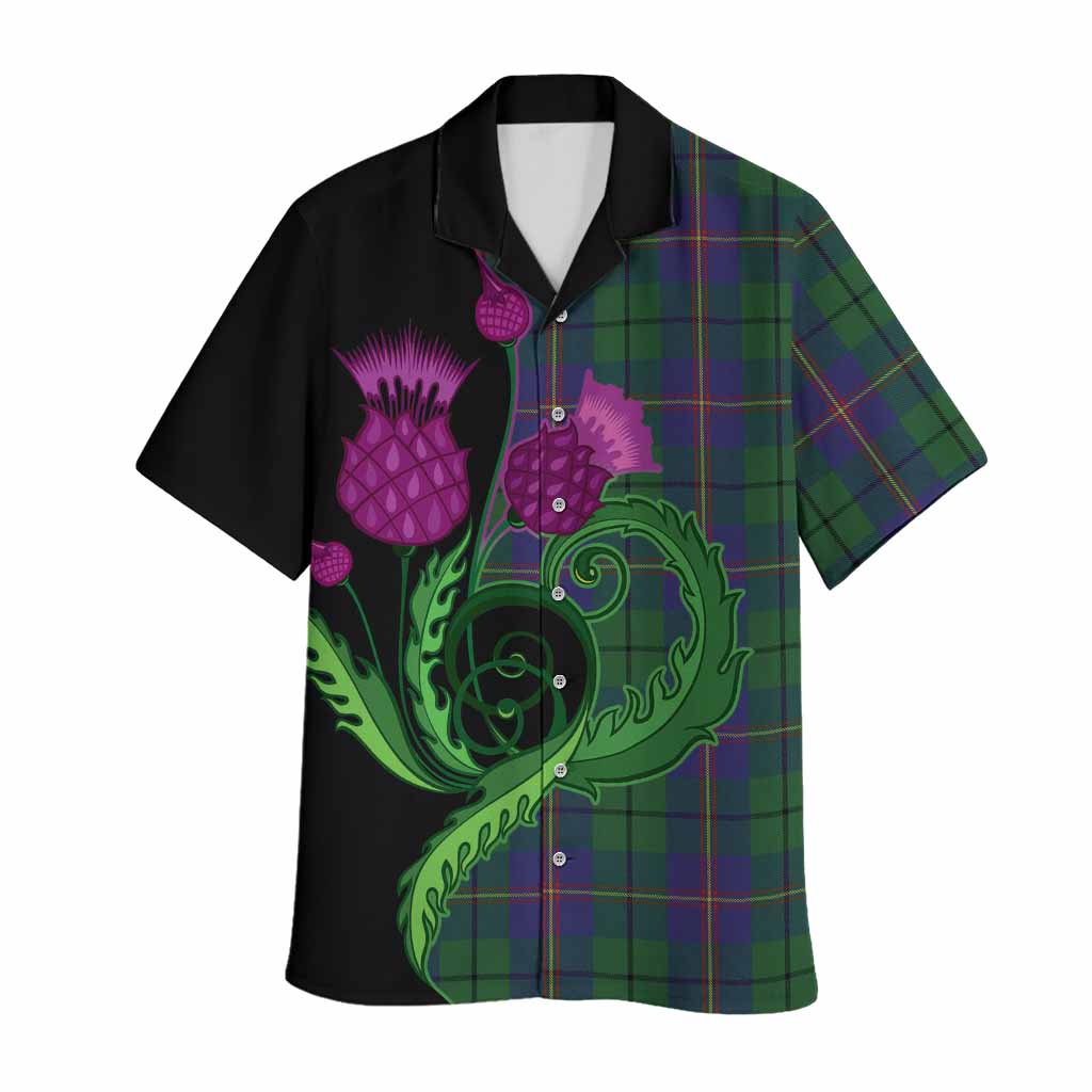 Carmichael Tartan Hawaiian Shirt Traditional Scottish Thistle