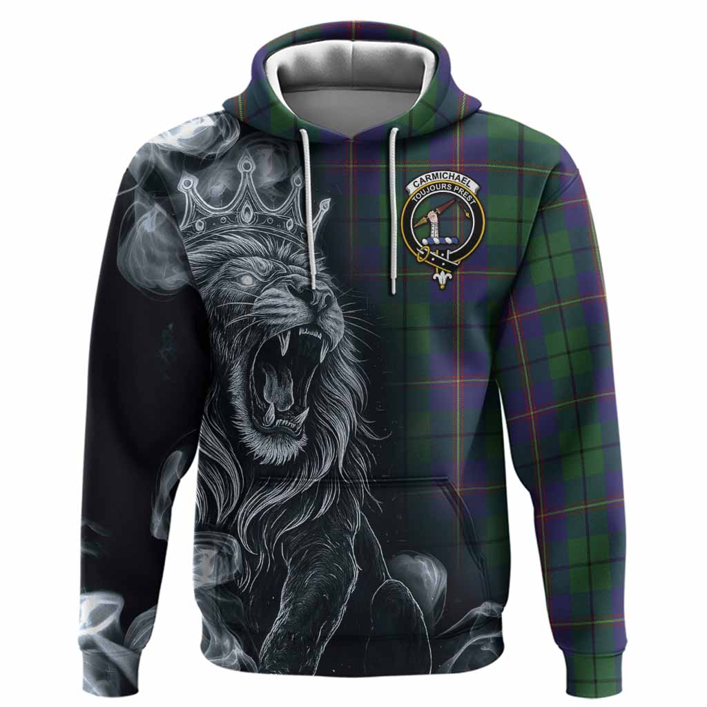 Carmichael Tartan Hoodie Roaring Lion Heritage