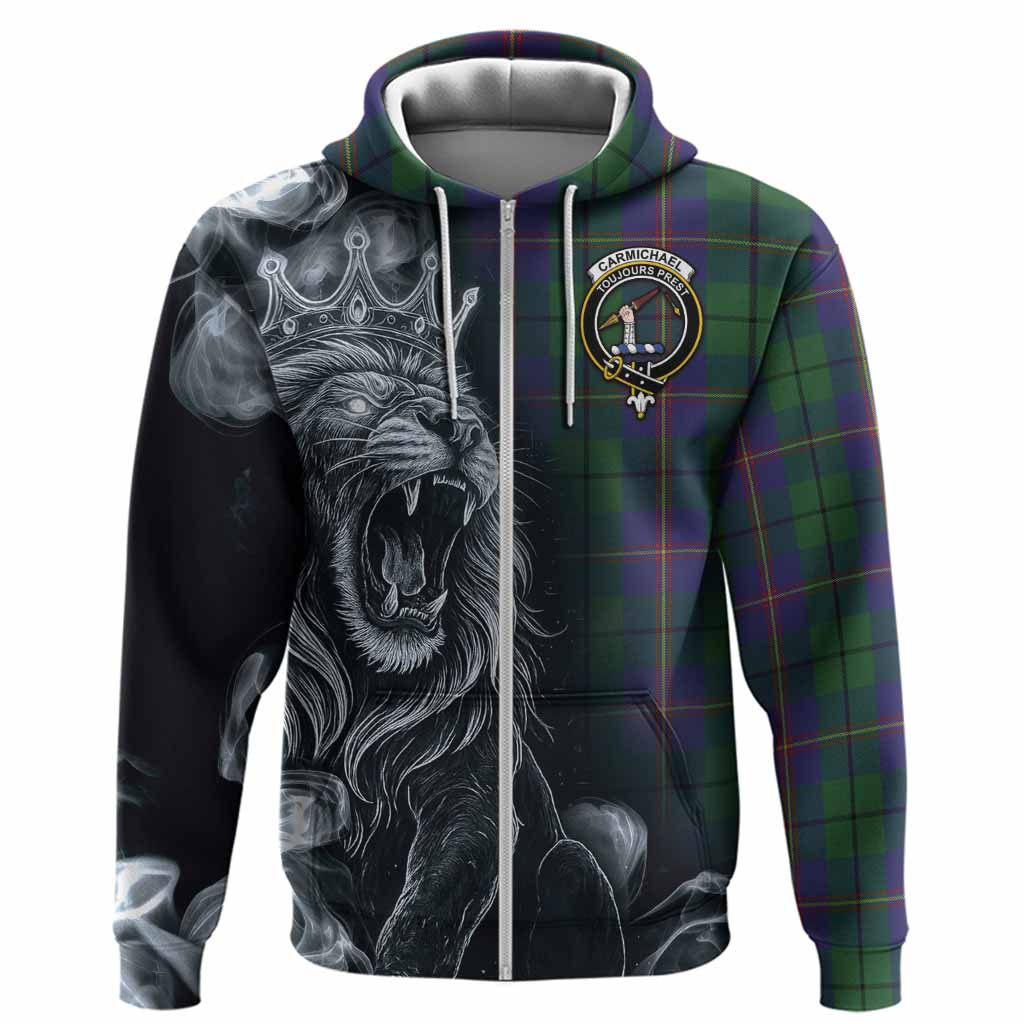 Carmichael Tartan Hoodie Roaring Lion Heritage