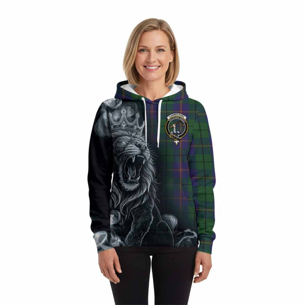 Carmichael Tartan Hoodie Roaring Lion Heritage