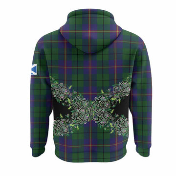 Carmichael Tartan Hoodie Thistle Scottish Spirit