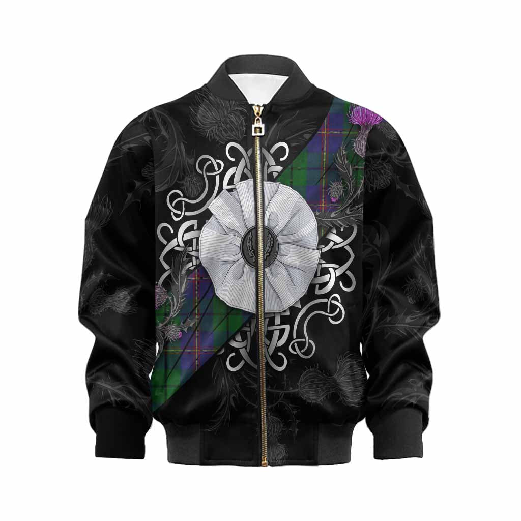 Carmichael Tartan Kid Bomber Jacket Jacobite White Rose Kid XS - Tartan Vibes Clothing