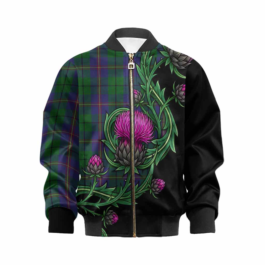 Carmichael Tartan Kid Bomber Jacket Resilient Scottish Thistle Kid XS - Tartan Vibes Clothing