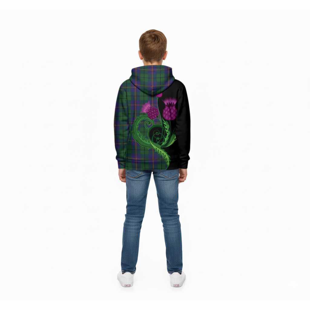 Carmichael Tartan Kid Hoodie Traditional Scottish Thistle