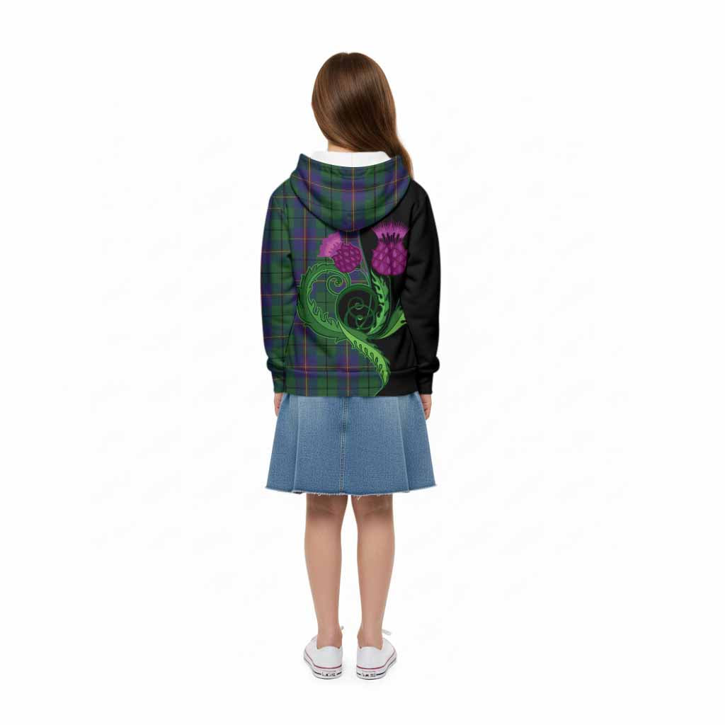 Carmichael Tartan Kid Hoodie Traditional Scottish Thistle