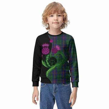 Carmichael Tartan Kid Knitted Sweatshirt Traditional Scottish Thistle
