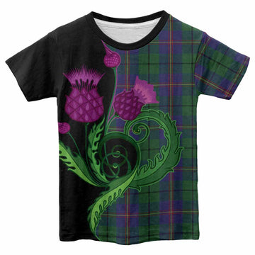 Carmichael Tartan Kid T-shirt Traditional Scottish Thistle