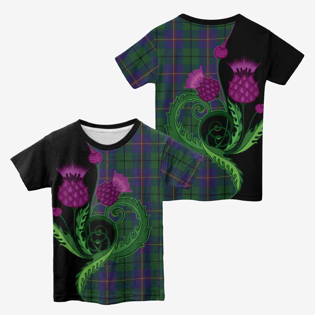 Carmichael Tartan Kid T-shirt Traditional Scottish Thistle