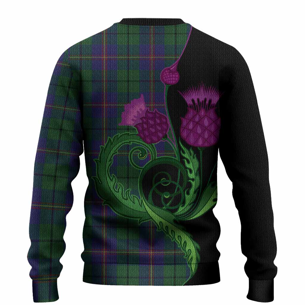 Carmichael Tartan Knitted Sweater Traditional Scottish Thistle