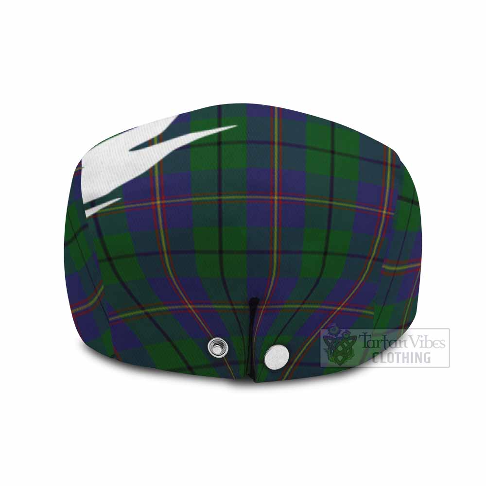 Carmichael Tartan Loch Ness Monster Scottish Heritage Art Flat Cap, Jeff Cap
