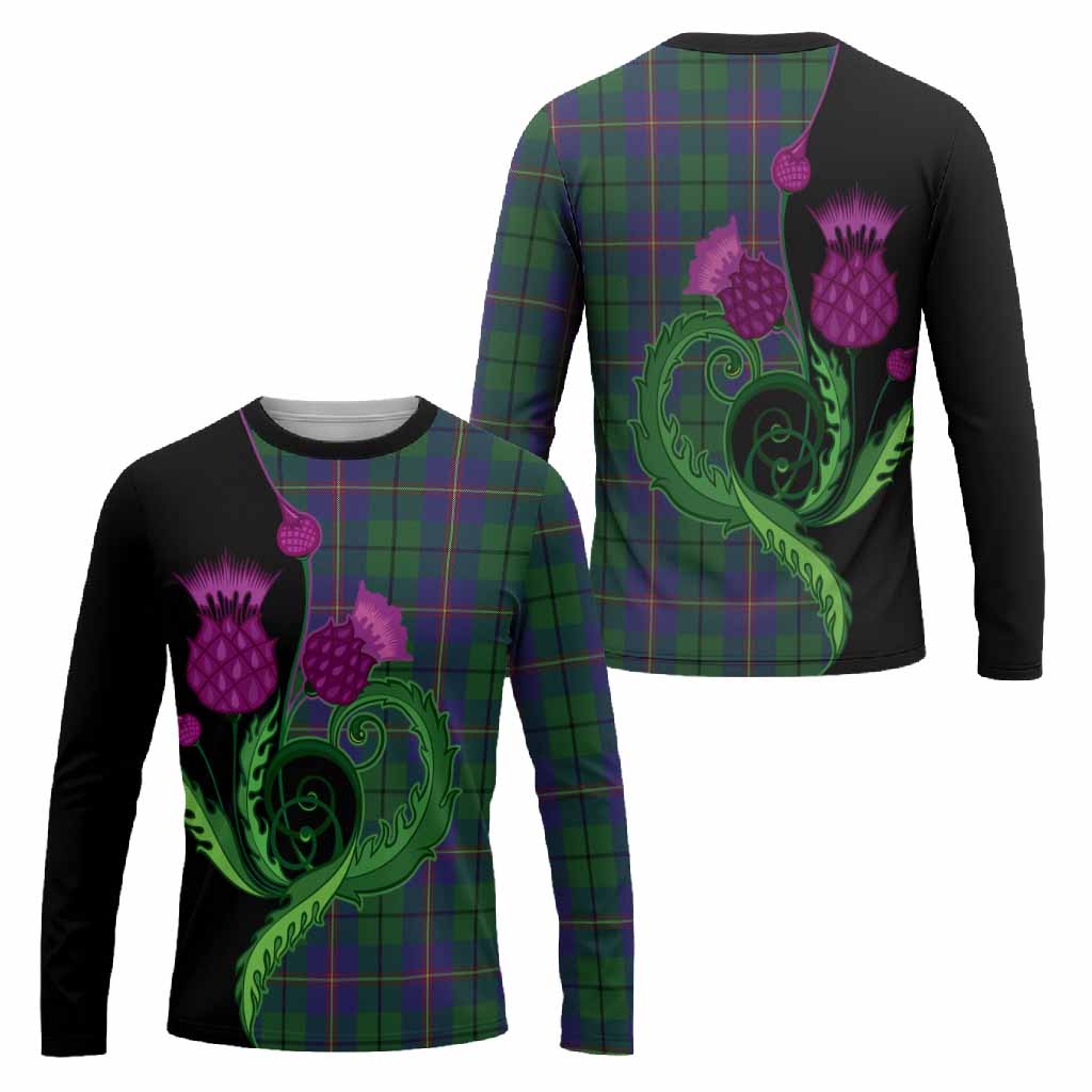 Carmichael Tartan Long Sleeve T-Shirt Traditional Scottish Thistle