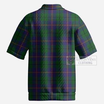 Carmichael Tartan Men’s Polo Sweater Top with Family Crest