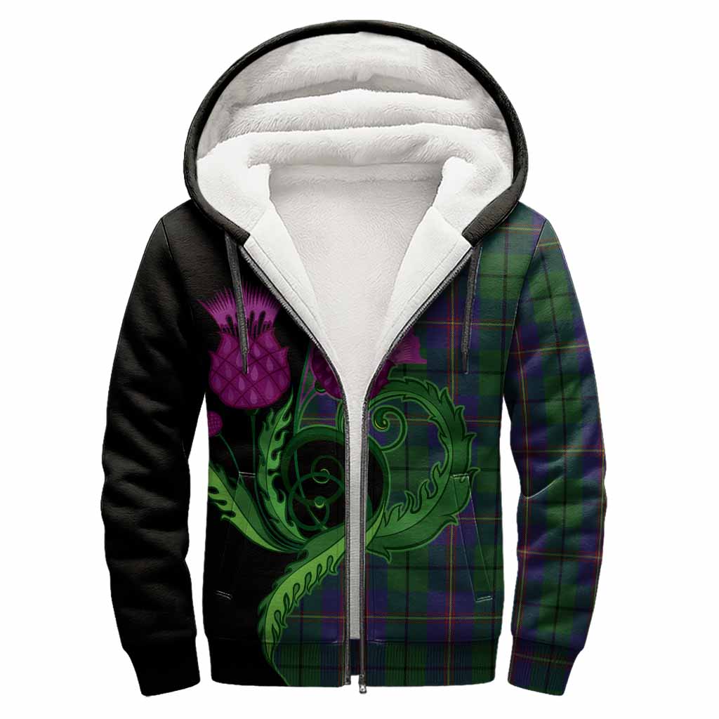 Carmichael Tartan Sherpa Hoodie Traditional Scottish Thistle
