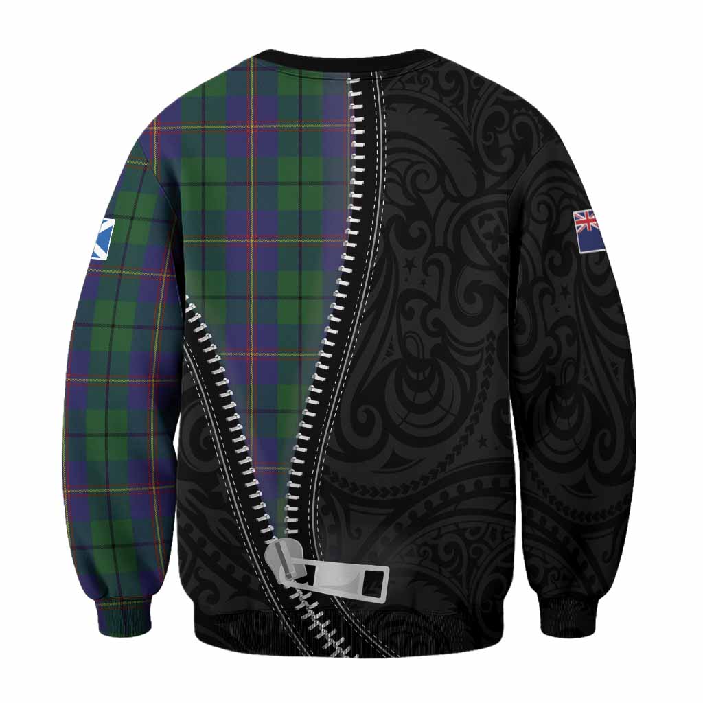 Carmichael Tartan Sweatshirt New Zealand Pattern Unique Zipper Stylized