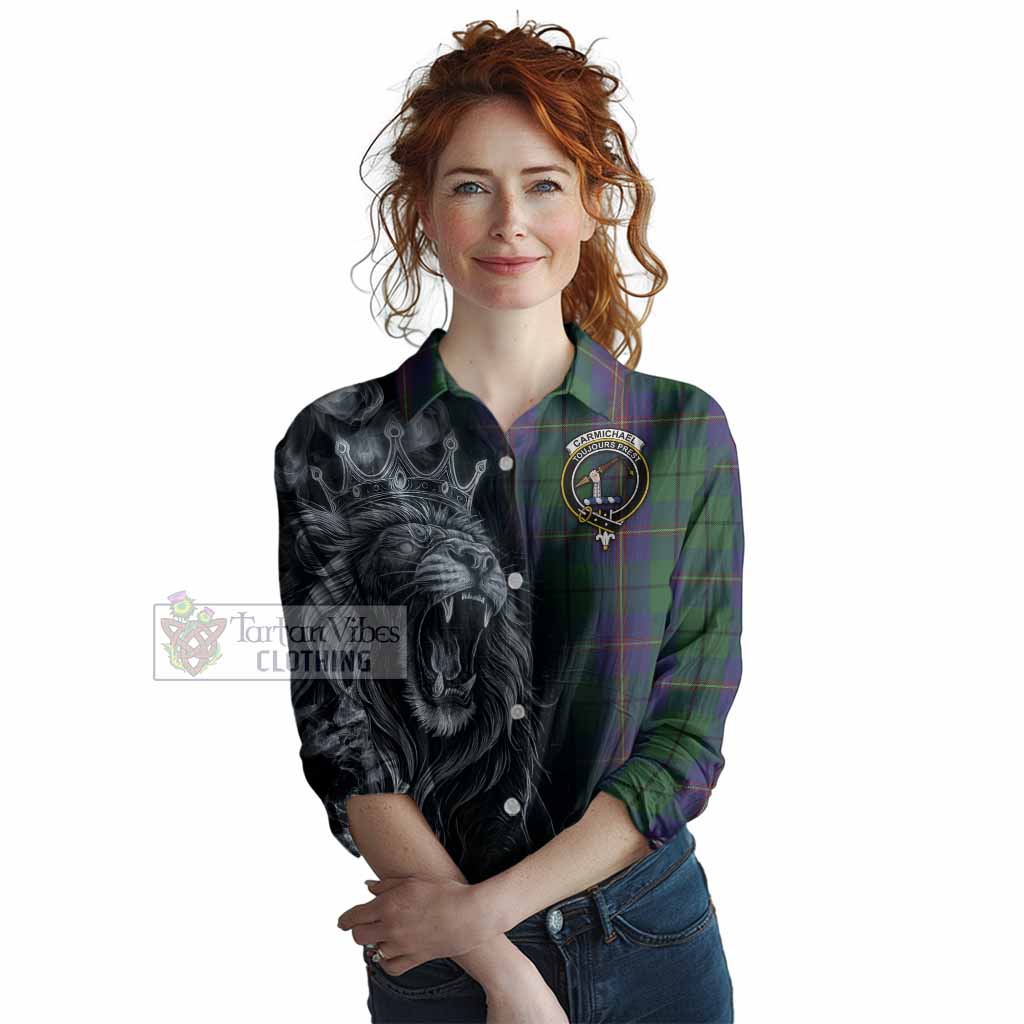 Carmichael Tartan Women Casual Shirt Roaring Lion Heritage