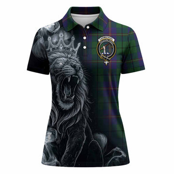 Carmichael Tartan Women Polo Shirt Roaring Lion Heritage