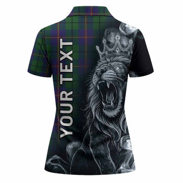 Carmichael Tartan Women Polo Shirt Roaring Lion Heritage