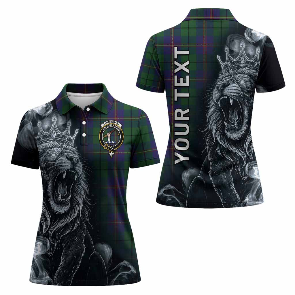 Carmichael Tartan Women Polo Shirt Roaring Lion Heritage