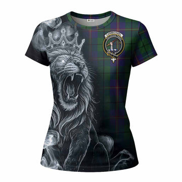 Carmichael Tartan Women T shirt Roaring Lion Heritage