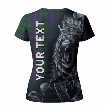 Carmichael Tartan Women T shirt Roaring Lion Heritage