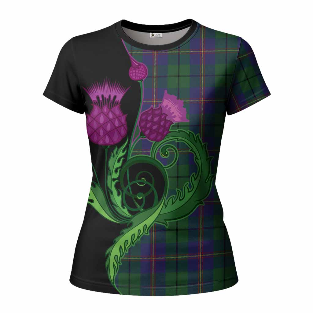 Carmichael Tartan Women T shirt Traditional Scottish Thistle