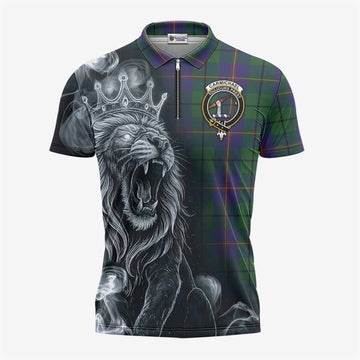Carmichael Tartan Zipper Polo Shirt Roaring Lion Heritage
