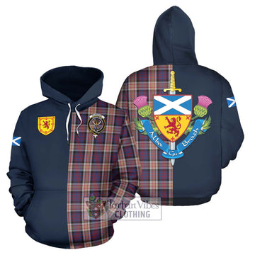 Carnegie Tartan Hoodie Alba with Scottish Lion Royal Arm Half Style Zip Hoodie - Tartan Vibes Clothing
