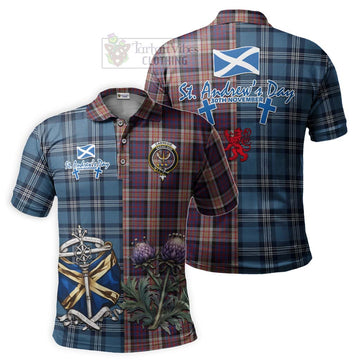 Carnegie Tartan Polo Shirt Happy St. Andrew's Day Half Tartan Style Kid - Tartan Vibes Clothing