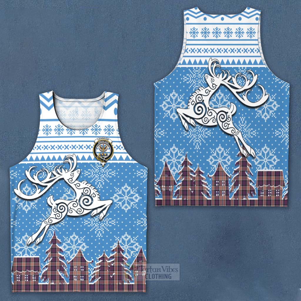 Carnegie Clan Christmas Men's Tank Top Celtic Reindeer Style Men - Tartan Vibes Clothing