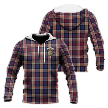 Carnegie Tartan Knitted Hoodie with Family Crest