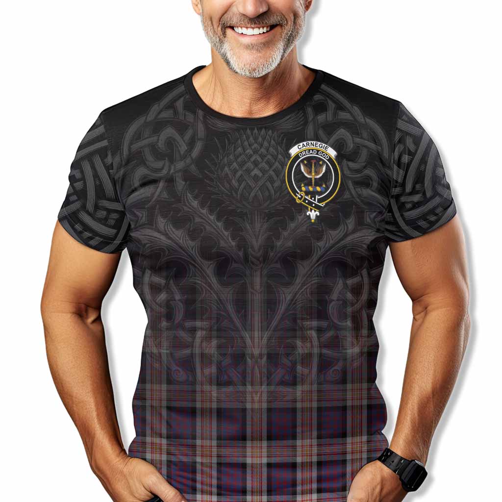 Carnegie Tartan T-Shirt with Family Crest Celtic Thistle Vibes Kid's Shirt - Tartan Vibes Clothing