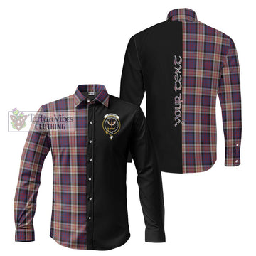 Carnegie Tartan Long Sleeve Button Shirt with Family Crest and Half Of Me Style Men's Shirt S - Tartanvibesclothing Shop