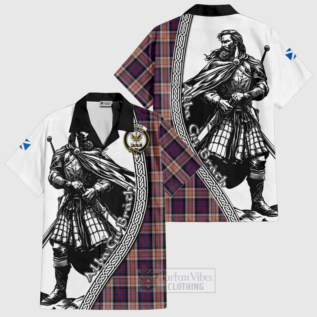Carnegie Tartan Clan Crest Hawaiian Shirt with Highlander Warrior Celtic Style Kid - Tartan Vibes Clothing