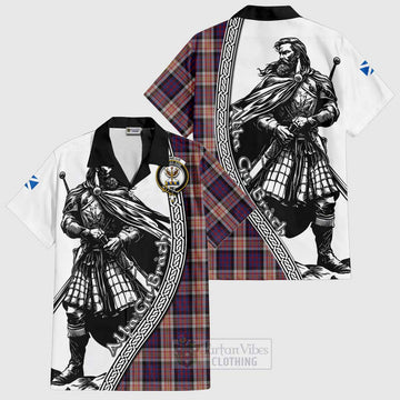 Carnegie Tartan Clan Crest Hawaiian Shirt with Highlander Warrior Celtic Style Kid - Tartan Vibes Clothing