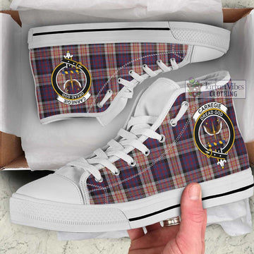 Carnegie Tartan High Top Shoes with Family Crest