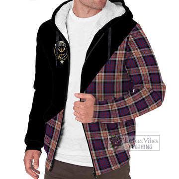 Carnegie Tartan Sherpa Hoodie with Family Crest and Military Logo Style Unisex S - Tartan Vibes Clothing
