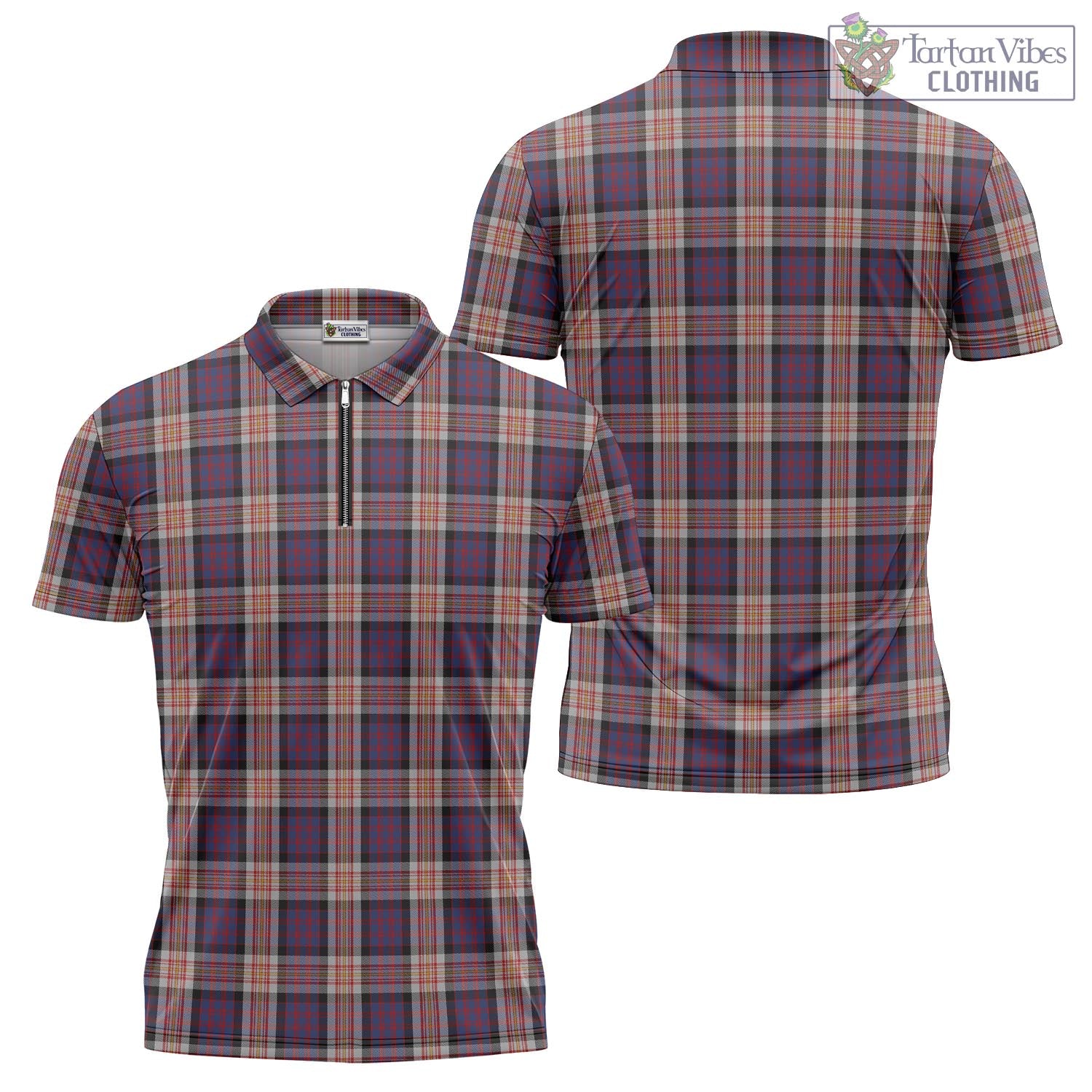 Carnegie Tartan Zipper Polo Shirt Unisex - Tartan Vibes Clothing