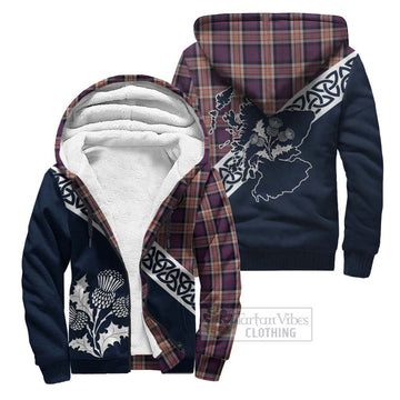 Carnegie Tartan Sherpa Hoodie Featuring Thistle and Scotland Map Unisex - Tartan Vibes Clothing