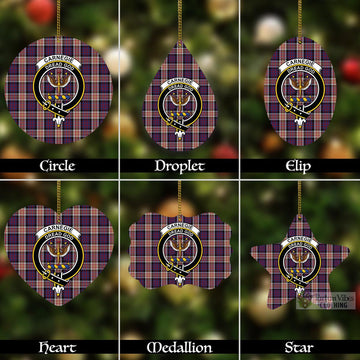 Carnegie Tartan Christmas Aluminium Ornament with Family Crest Aluminium - Tartan Vibes Clothing